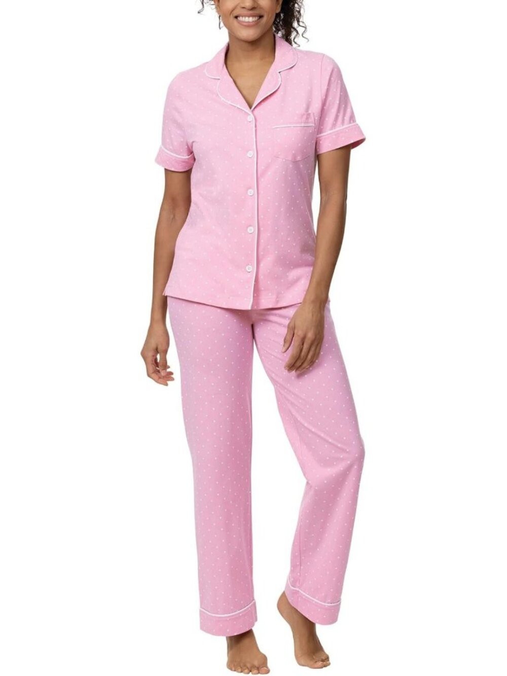 Cozy Women's Cotton Pajama Set - Short Sleeve Sleepwear, Perfect for Relaxation